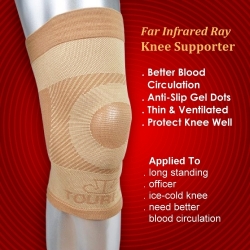 複製-(04014) New Thin Far Infrared Ray Knee Supporter Gel Dots Anti-Slip Knee Pads